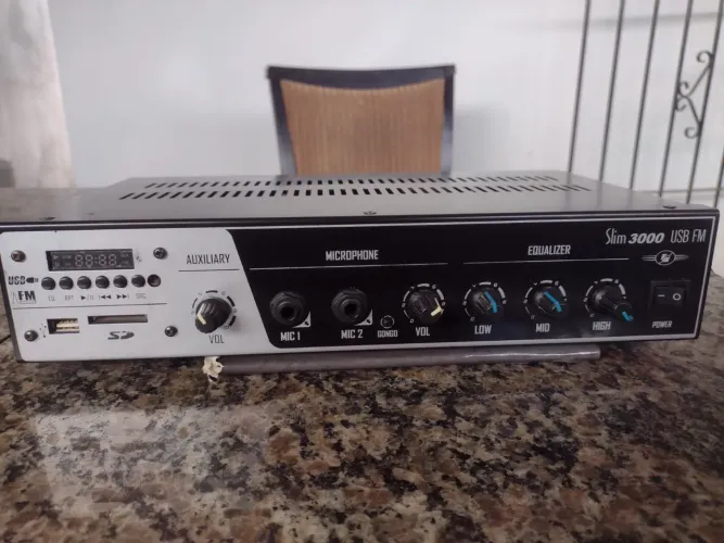 Amplificador Som Ambiente Frahm 3000 USB 200W RMS
