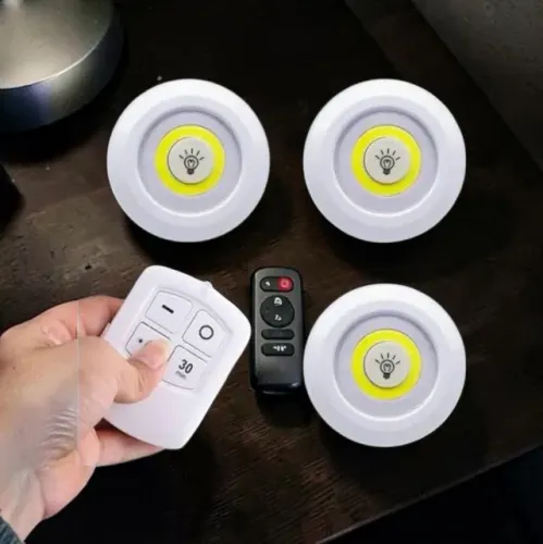 Conjunto com 3 Lâmpadas LED com Controle