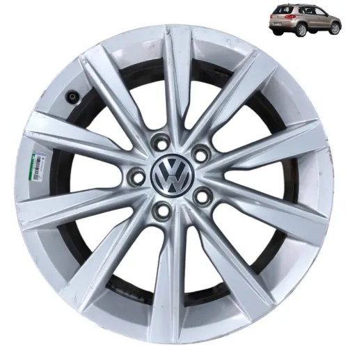 Roda Aro 17 5x112 Vw Tiguan Golf Passat Fusca Taos Jetta Cinza