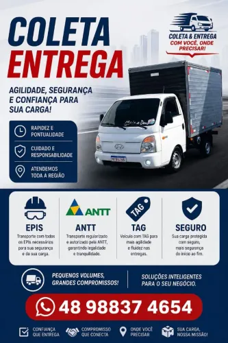Coleta entrega fretes mudança transporte