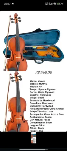 violino semi novo 