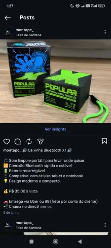 Caixinha Bluetooth X1