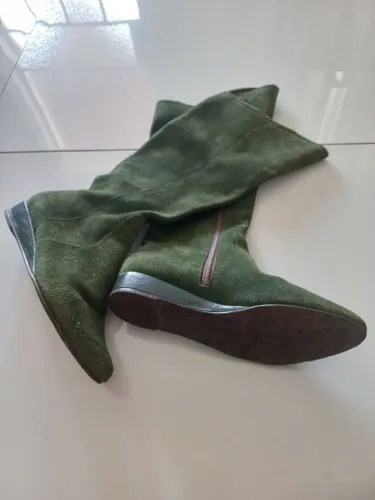 Bota camurça príncipe verde