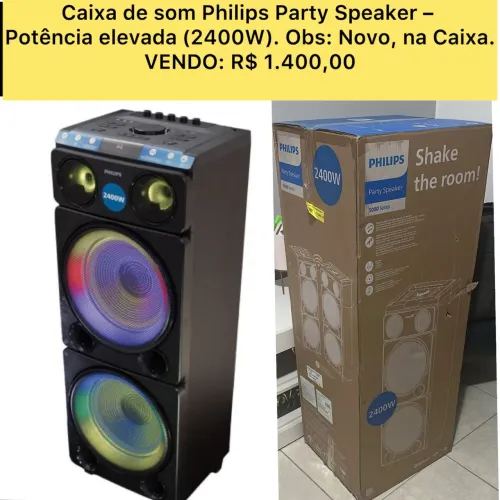 Caixa de Som Philips Party Speaker 2400W