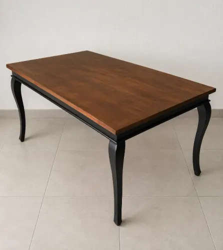 Mesa rústica estilo Luís XV - Madeira Macica e Peróba Rosa
