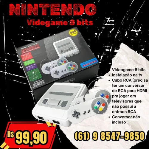 Videogame retrô 620 jogos 8 bits