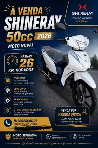 Moto nova, zero defeitos! Apenas 26km de uso