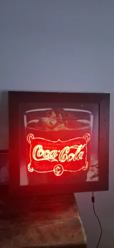 Quadro luminária Coca Cola