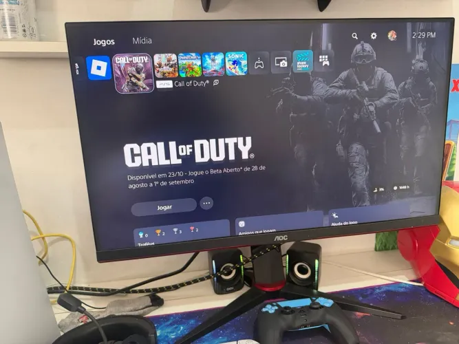 Monitor gamer AOC 165htz em Estado de novo PS5