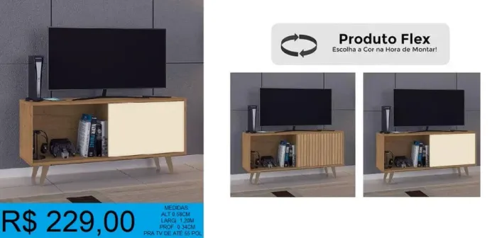Rack  - duas formas de montagem - compre hoje e receba em até 72 horas 