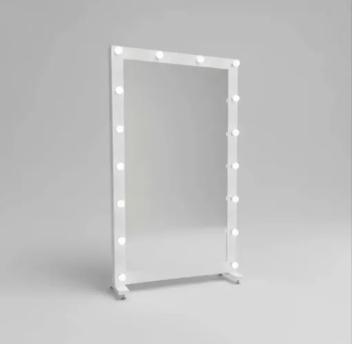 Vidro Espelho Led Quadrado de Chão com Luz Fria 1,7m