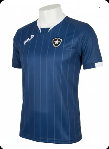 Camisa Botafogo Fila Oficial Vôlei - Azul Listrada (Coleção)