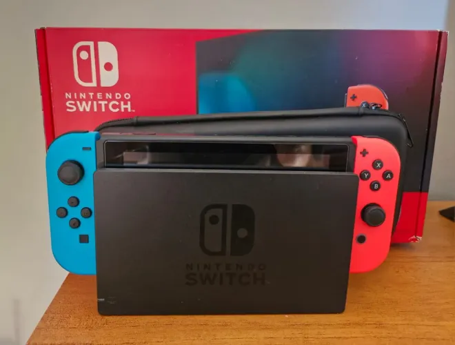 Nintendo switch v2 completo + 256gb + joy cons revisados