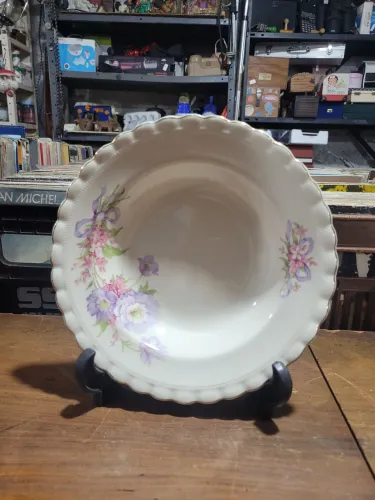 Vendo 9 pratos fundos antigos porcelana inglesa da marca J & G Meak