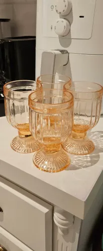 4 Copos vintage rose