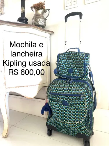 Mochila e lancheira da Kipling