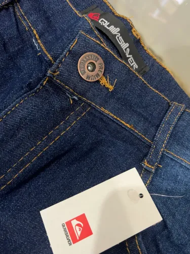 Bermuda jeans masculina quiksilver azul