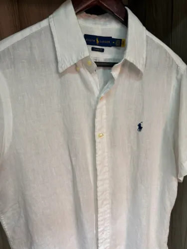 Camisa de Linho Ralph Lauren - Branca - Tam M