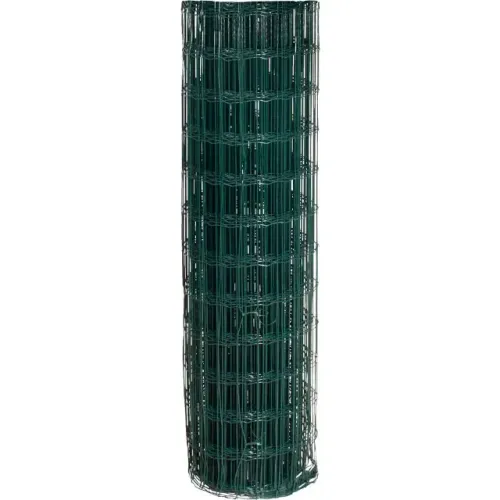 Tela alambrado, verde, malha 10 cm x 5 cm, fio 2,5 mm, com 1,5 m x 25 m (altura x comprime