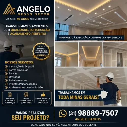 Instalação de Drywall e Sancas em Gesso