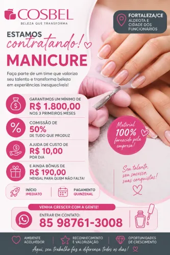 VAGA MANICURE (MATERIAL DA EMPRESA)