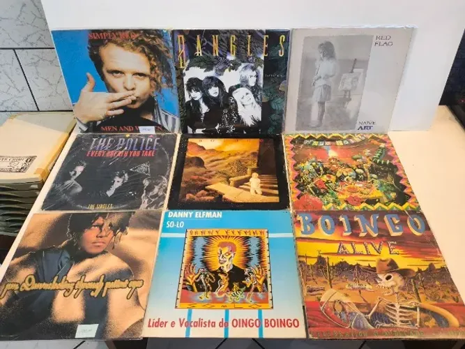 Lote com 9 Discos de Vinil (LPs) - Clássicos do Rock, Pop e New Wave Anos 80
