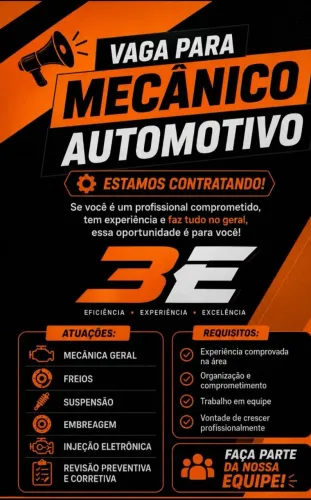 Vaga de Emprego Para Mecânico Automotivo