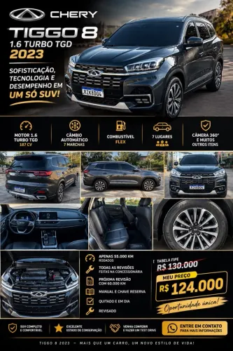 Chery Tiggo 8 TXS 1.6 Turbo Tgdi AUT 2023