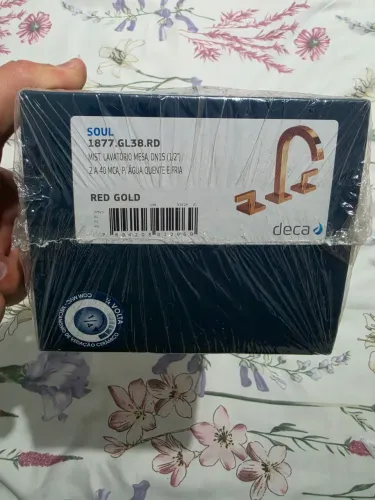Misturador Soul Red Gold pra banheiro Deca