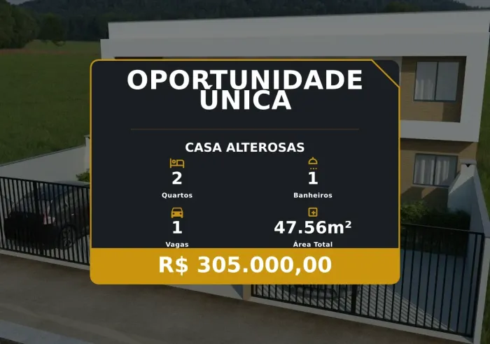 Casas com quintal e churrasqueira no bairro Alterosas, perfeito para você!