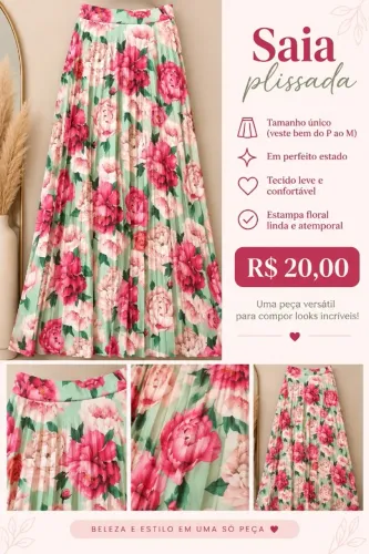 Saia Midi Plissada