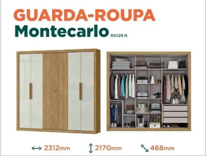Guarda Roupa 6 portas / 3 gavetas