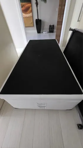 Base para Cama Box Solteiro com Baú Branca 