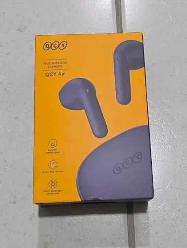 Fone QCY T41 Air Bluetooth 5.4 IPX4 até 7 horas de bateria cor azul