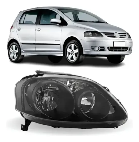 Farol Preto Duplo Fox Crossfox Spacefox 2003 A 2009 Direito