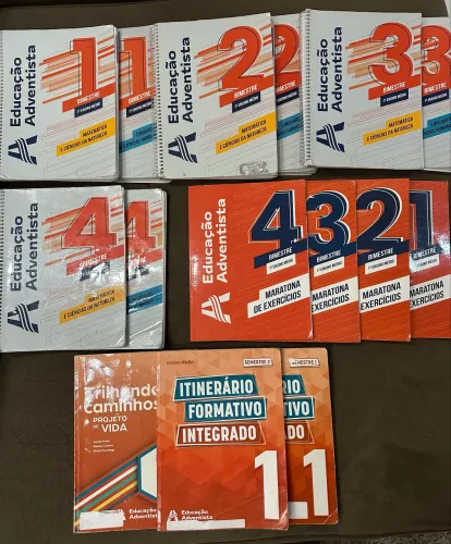 Livros 1 ano ensino medio colegio adventista