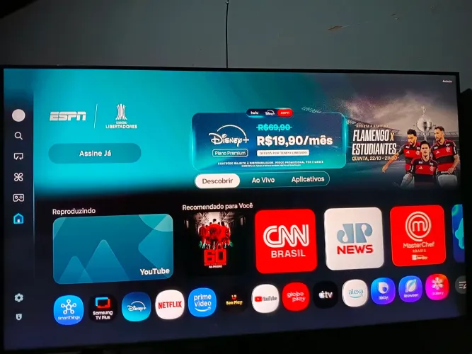 Vendo Smart TV 55? UHD 4K QLED Samsung QN55Q60 Wi-Fi Bluetooth 3 HDMI 2 US<br>Polegadas: 55"