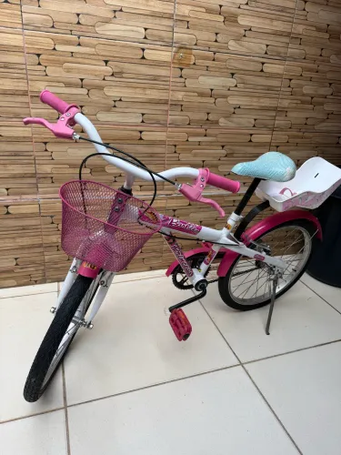 Bicicleta Infantil Aro 16 Barbie - Estado de Nova! Pronta para Usar.