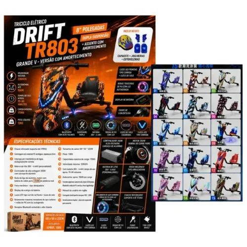 Lacrado Triciclo Elétrico Drift TR803
