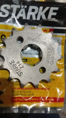 Kit Relação CG 125 Starke 43x14 - Usado 2x só