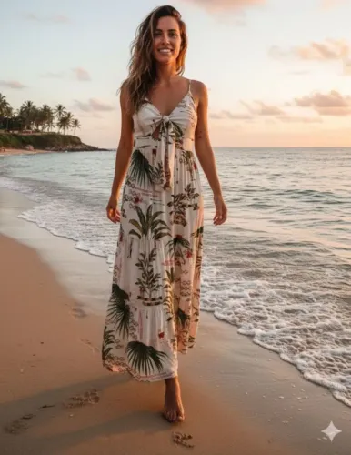 vestido longo estampado dress tô