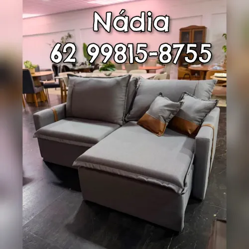 SOFÁ CAMA CINZA NOVO