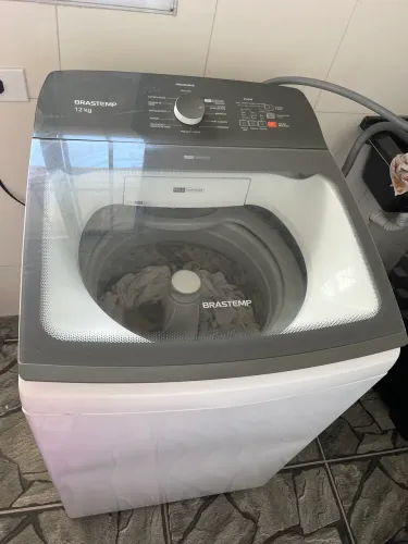 Máquina de lavar Roupas Brastemp 14kg Cesto Inox 12 Programas de Lavagem Branca 