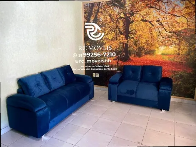 Sofá 2 e 3 pessoas Suede D33 Braço Fofão Confortável Direto da Fábrica