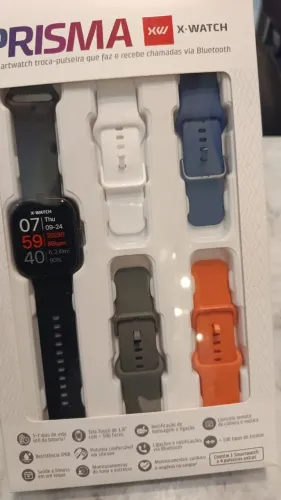 Smartwatch prisma com 5 pulseiras novo