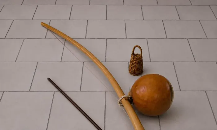 Kit Capoeira Completo (Berimbau, pandeiro, agogô de castanha, reco-reco de bambu).