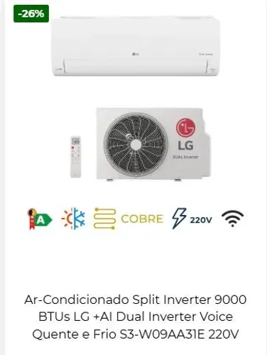 AR-CONDICIONADO LG DUAL INVERTER -