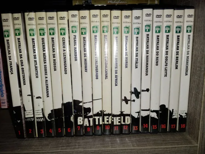 Coleçao de dvds de guerra Battlefield