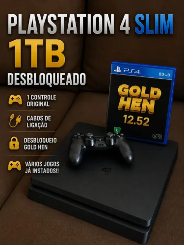 Playstation 4 slim 1TB desbloqueado Gold hen 12.52