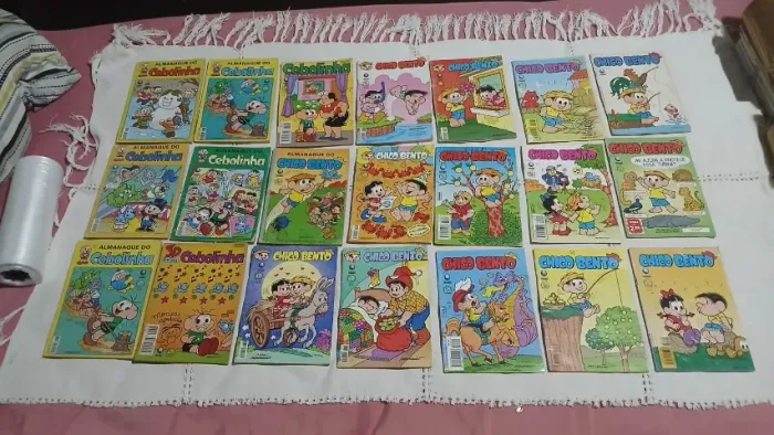 27 gibis turma da mônica da antiga editora globo - cebolinha, chico bento- antigas e raras